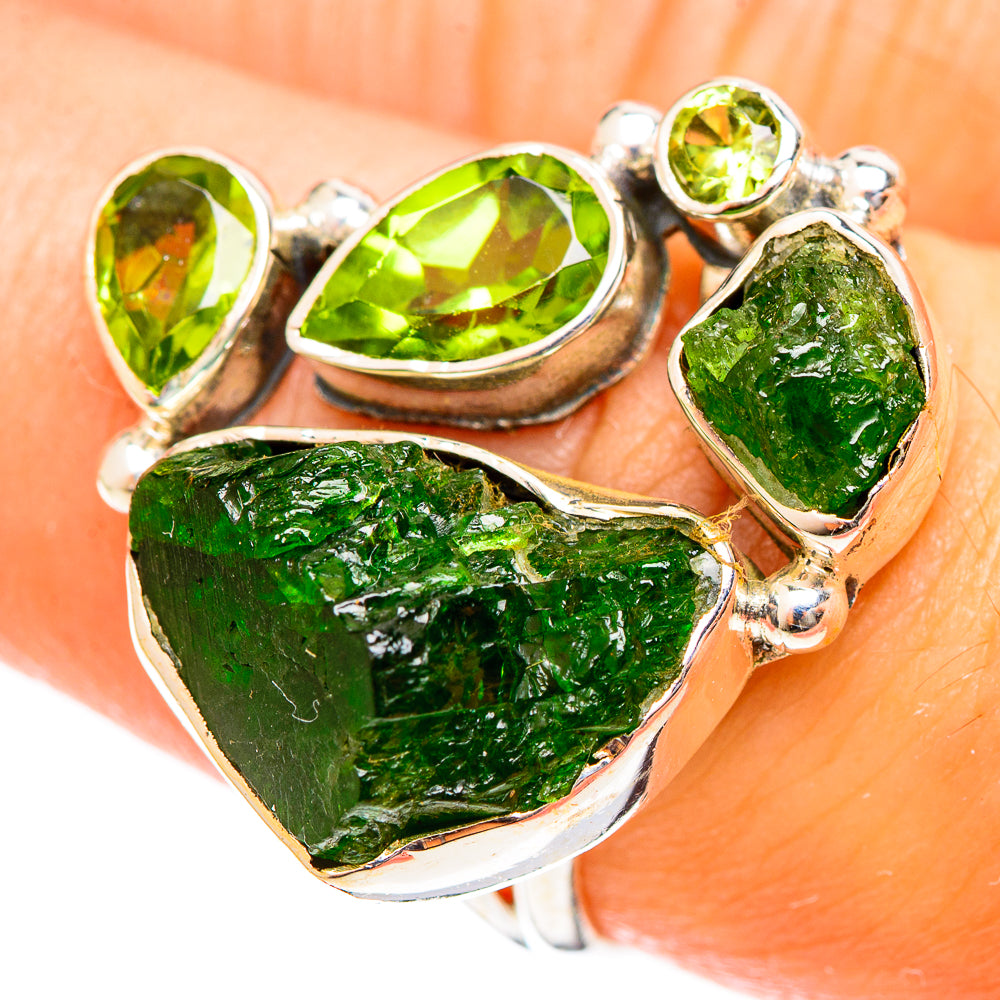 Chrome Diopside Rings handcrafted by Anasilvercos - RING122346
