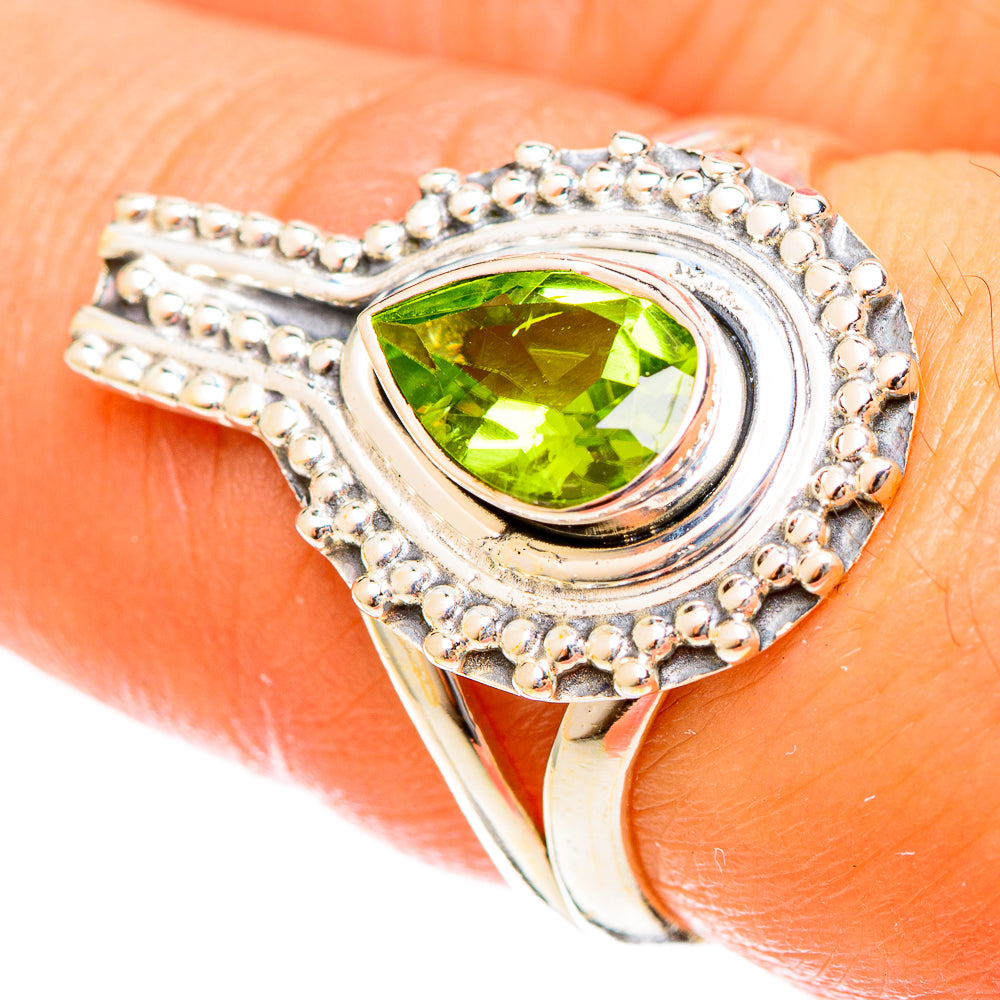 Peridot Rings handcrafted by Anasilvercos - RING122347