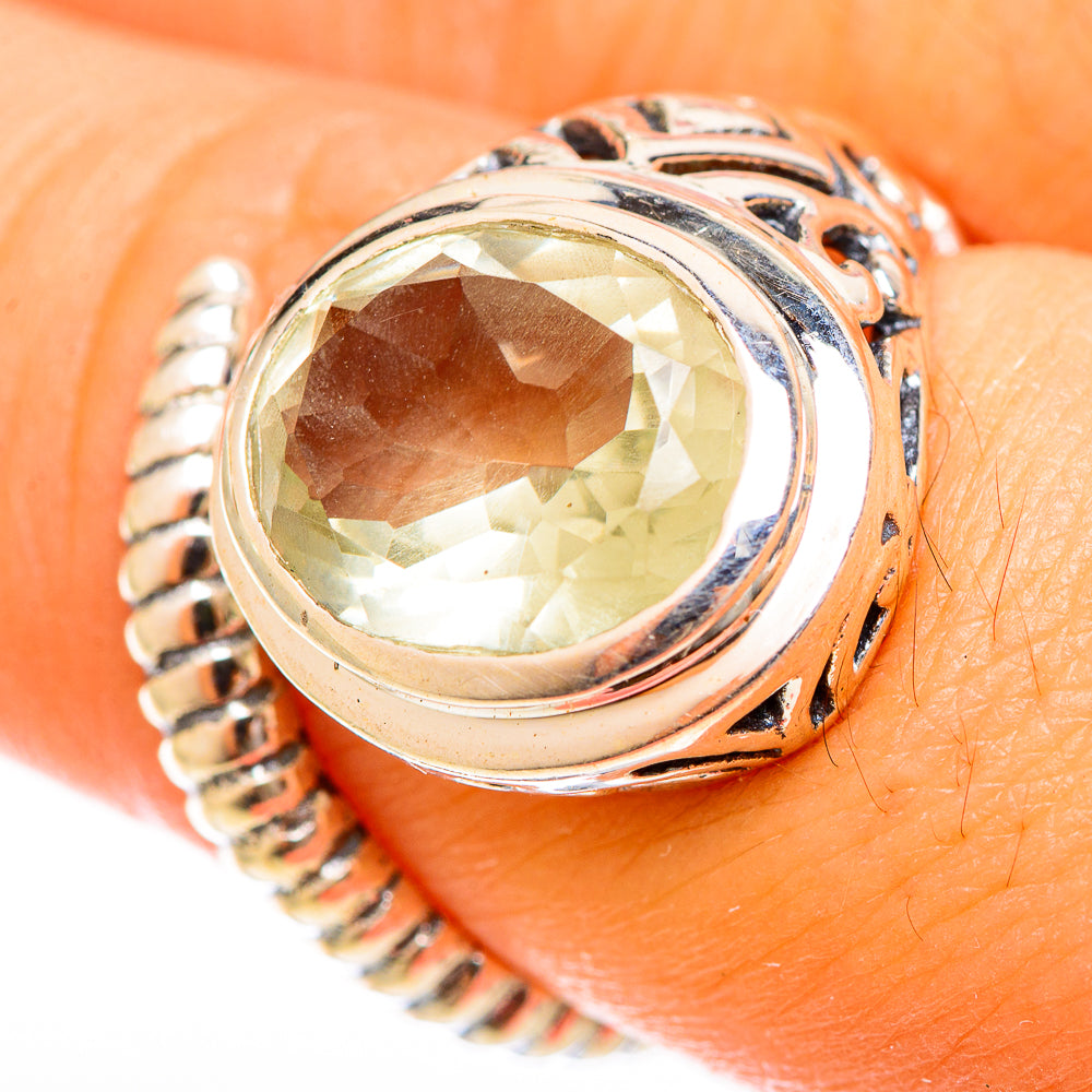 Green Amethyst Rings handcrafted by Anasilvercos - RING122348