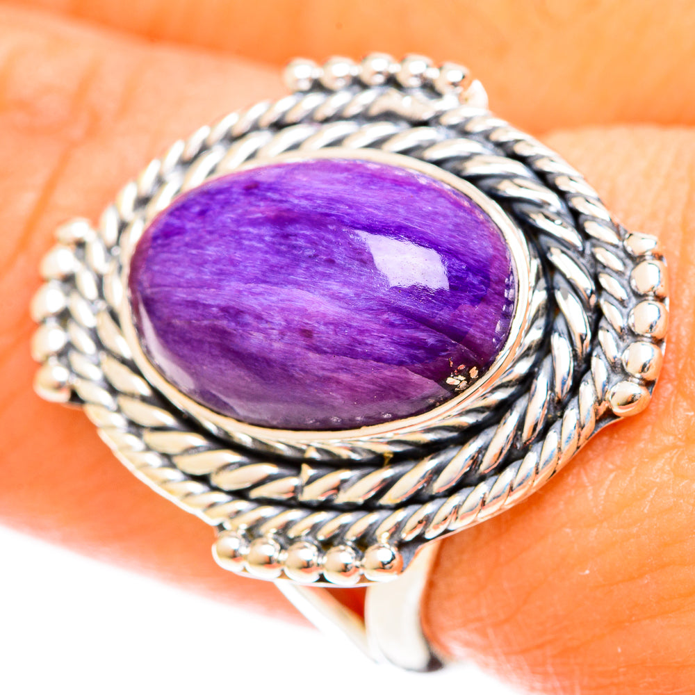 Charoite Rings handcrafted by Anasilvercos - RING122352