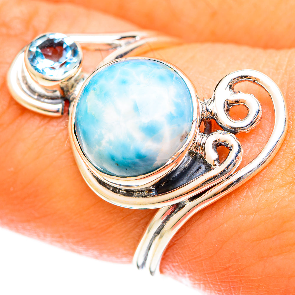 Larimar Rings handcrafted by Anasilvercos - RING122358