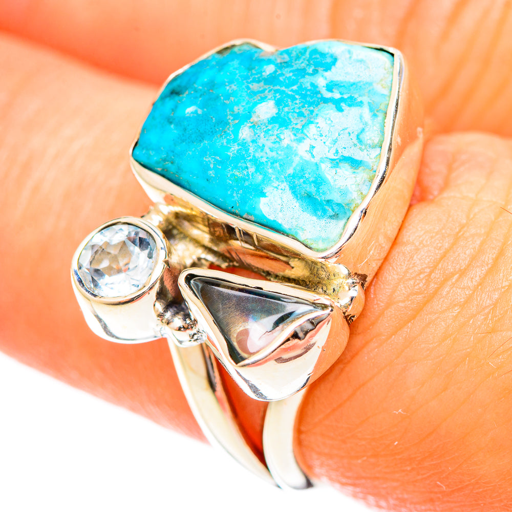 Chrysocolla Rings handcrafted by Anasilvercos - RING122360