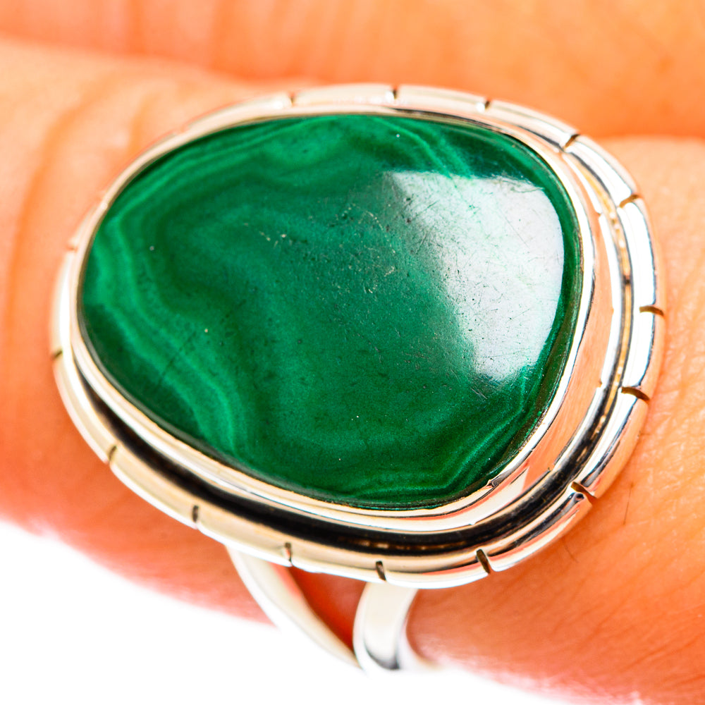 Malachite Rings handcrafted by Anasilvercos - RING122363