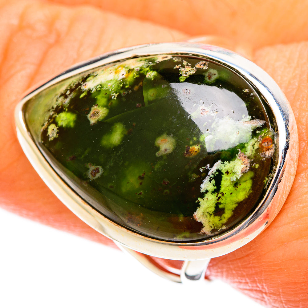 Australian Green Opal Rings handcrafted by Anasilvercos - RING122364