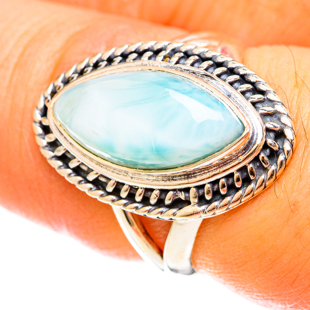 Larimar Rings handcrafted by Anasilvercos - RING122379