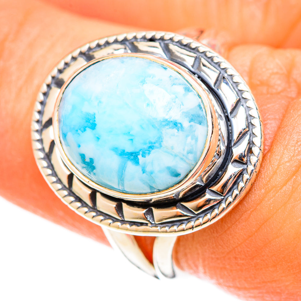 Larimar Rings handcrafted by Anasilvercos - RING122380