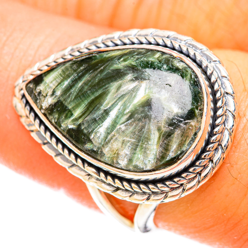 Seraphinite Rings handcrafted by Anasilvercos - RING122383
