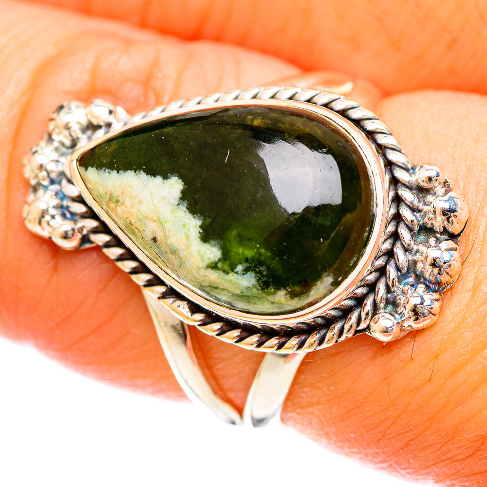 Australian Green Opal Rings handcrafted by Anasilvercos - RING122388