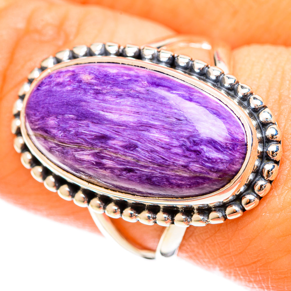 Charoite Rings handcrafted by Anasilvercos - RING122393