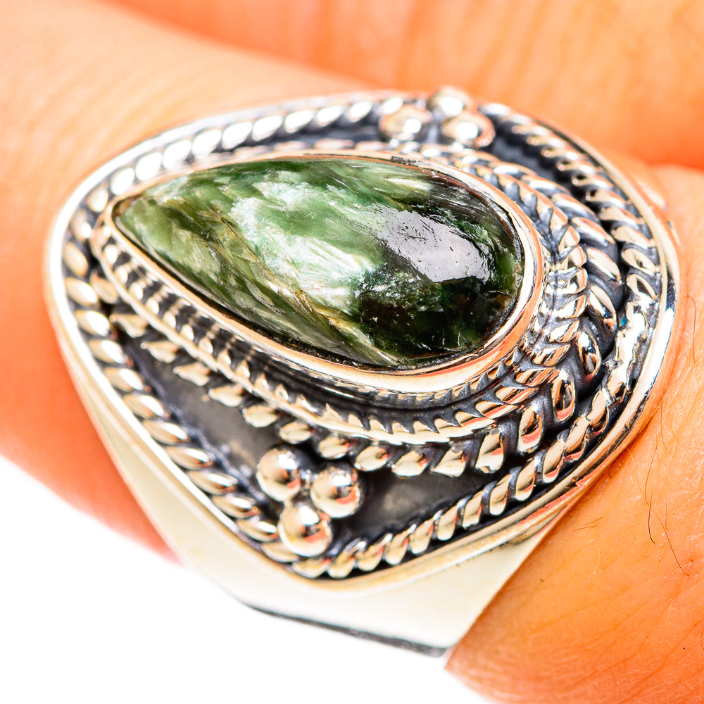 Seraphinite Rings handcrafted by Anasilvercos - RING122400