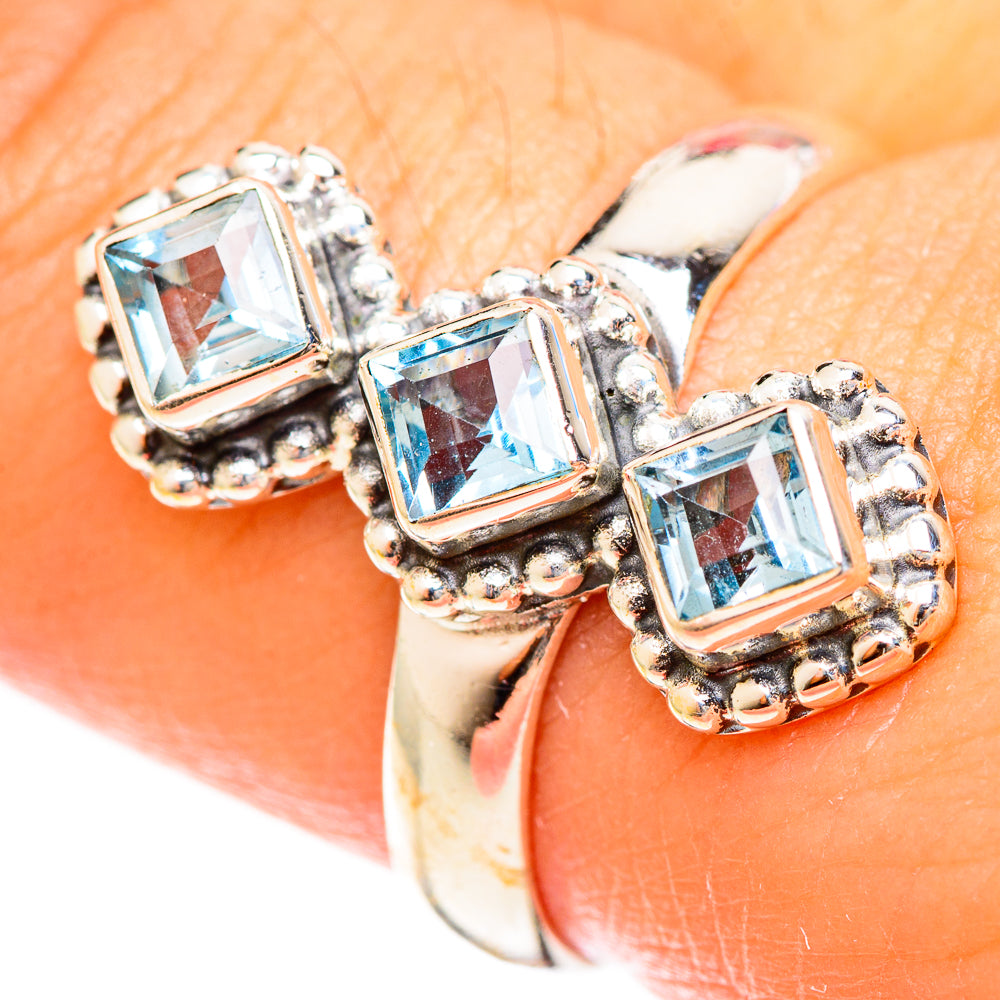 Blue Topaz Rings handcrafted by Anasilvercos - RING122416