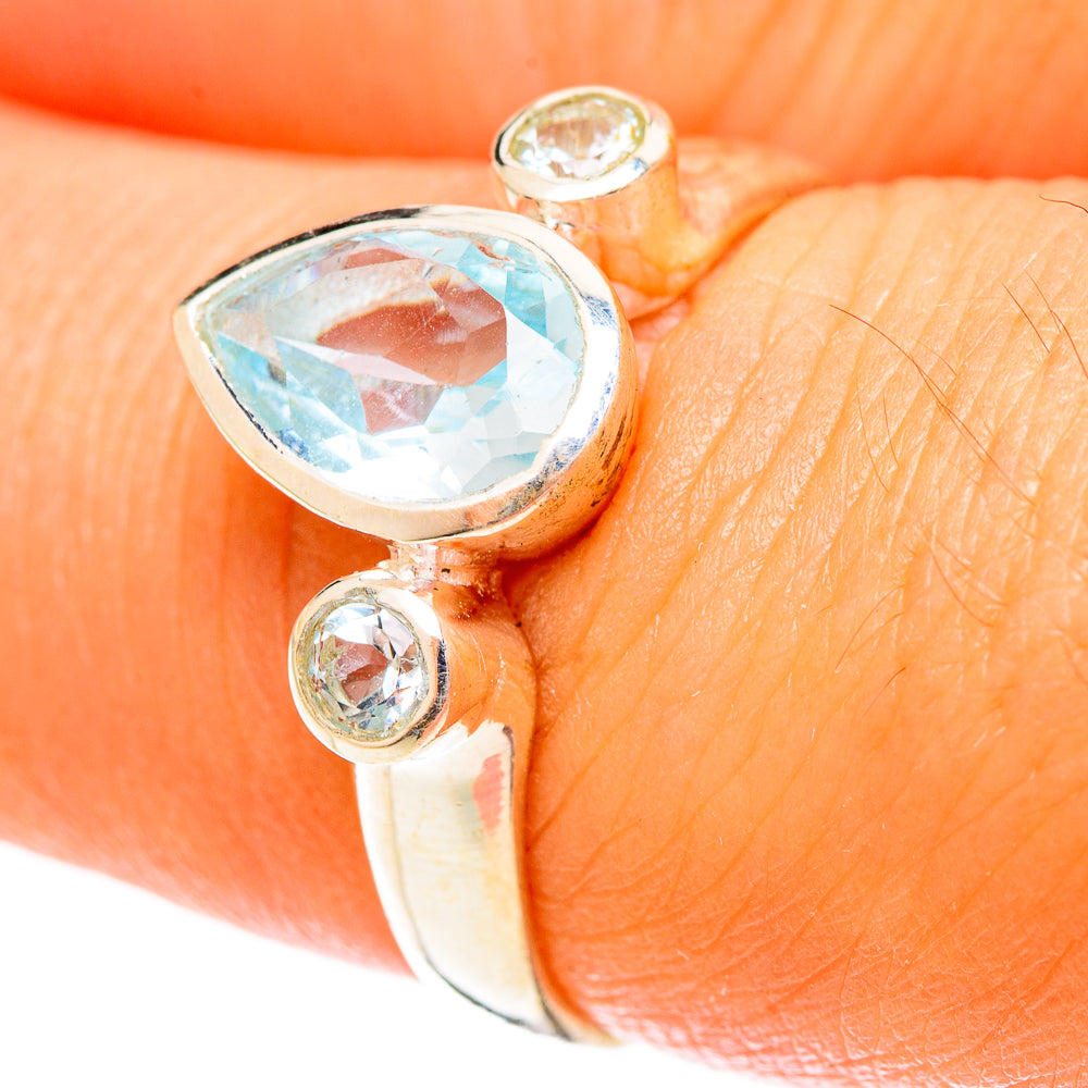 Blue Topaz Rings handcrafted by Anasilvercos - RING122417