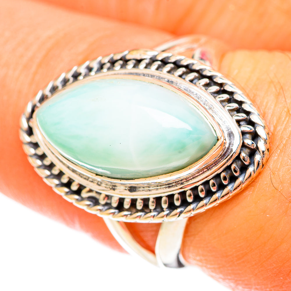 Larimar Rings handcrafted by Anasilvercos - RING122418