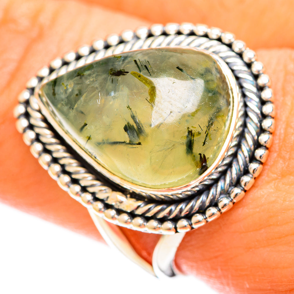 Prehnite Rings handcrafted by Anasilvercos - RING122422