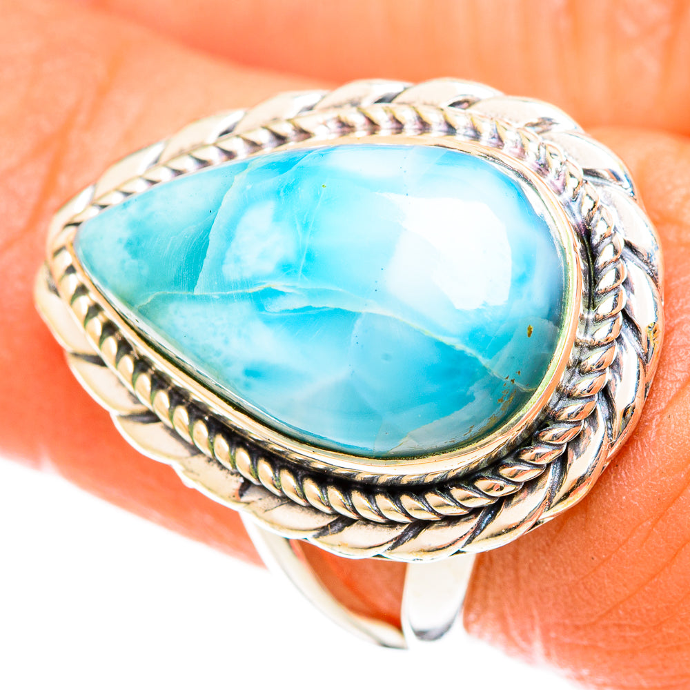 Larimar Rings handcrafted by Anasilvercos - RING122436