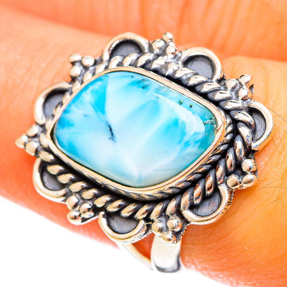 Larimar Rings handcrafted by Anasilvercos - RING122438