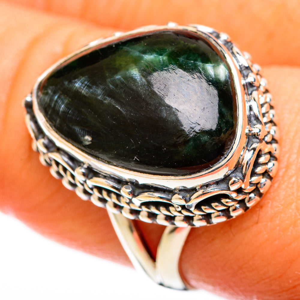 Seraphinite Rings handcrafted by Anasilvercos - RING122443