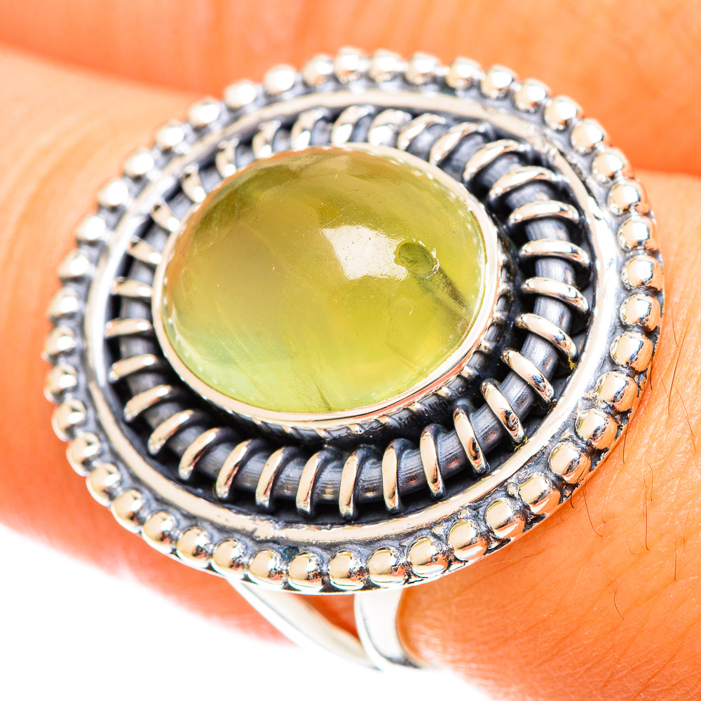 Prehnite Rings handcrafted by Anasilvercos - RING122446