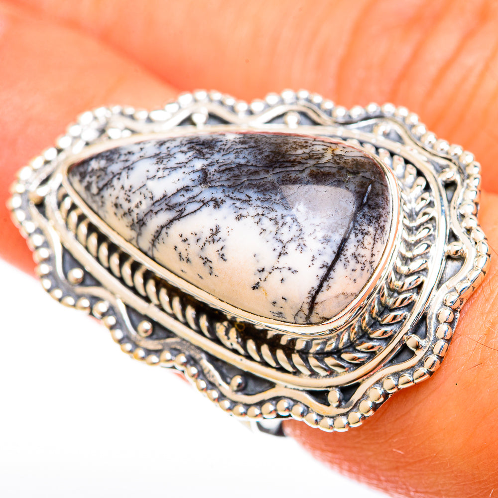 Dendritic Opal Rings handcrafted by Anasilvercos - RING122460