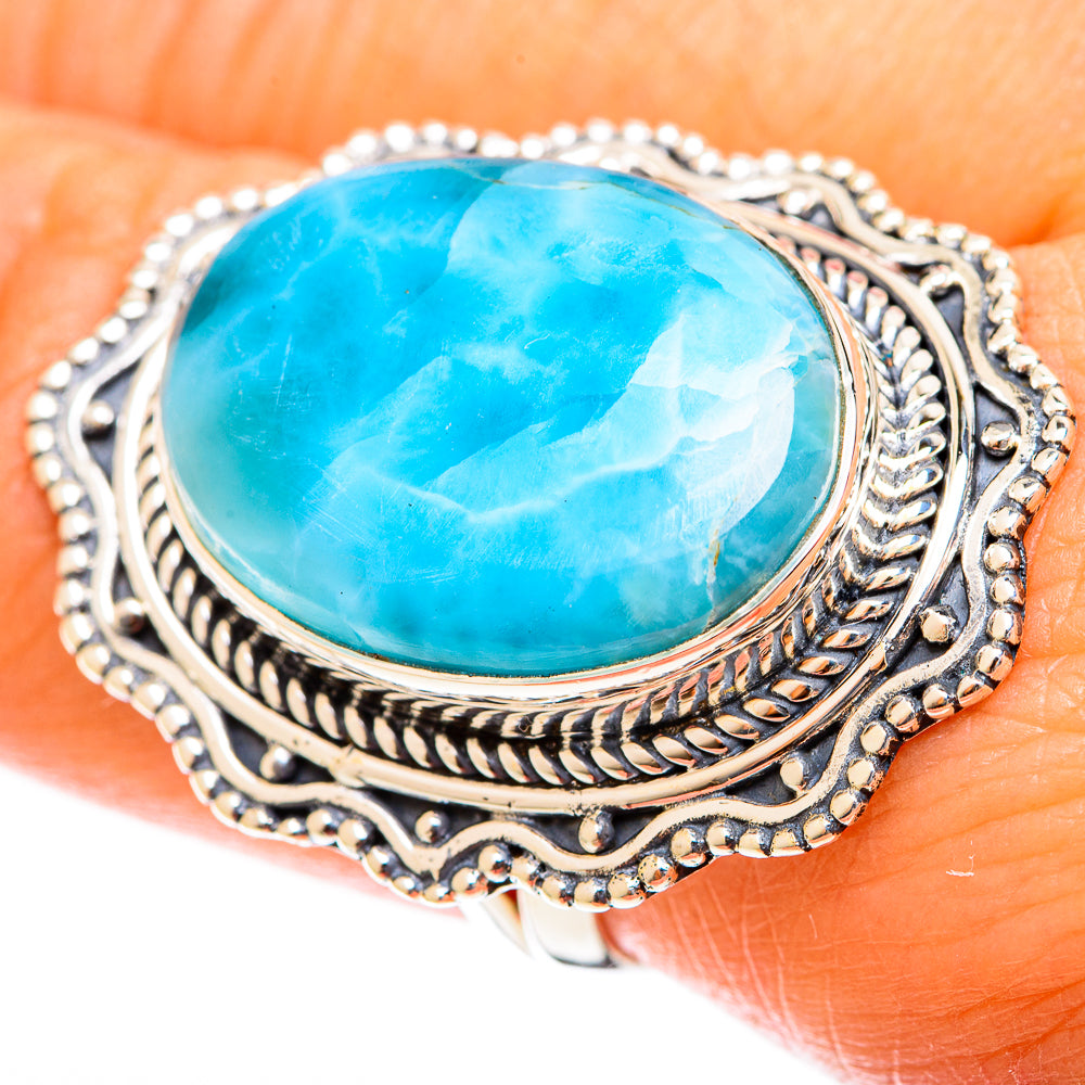 Larimar Rings handcrafted by Anasilvercos - RING122464