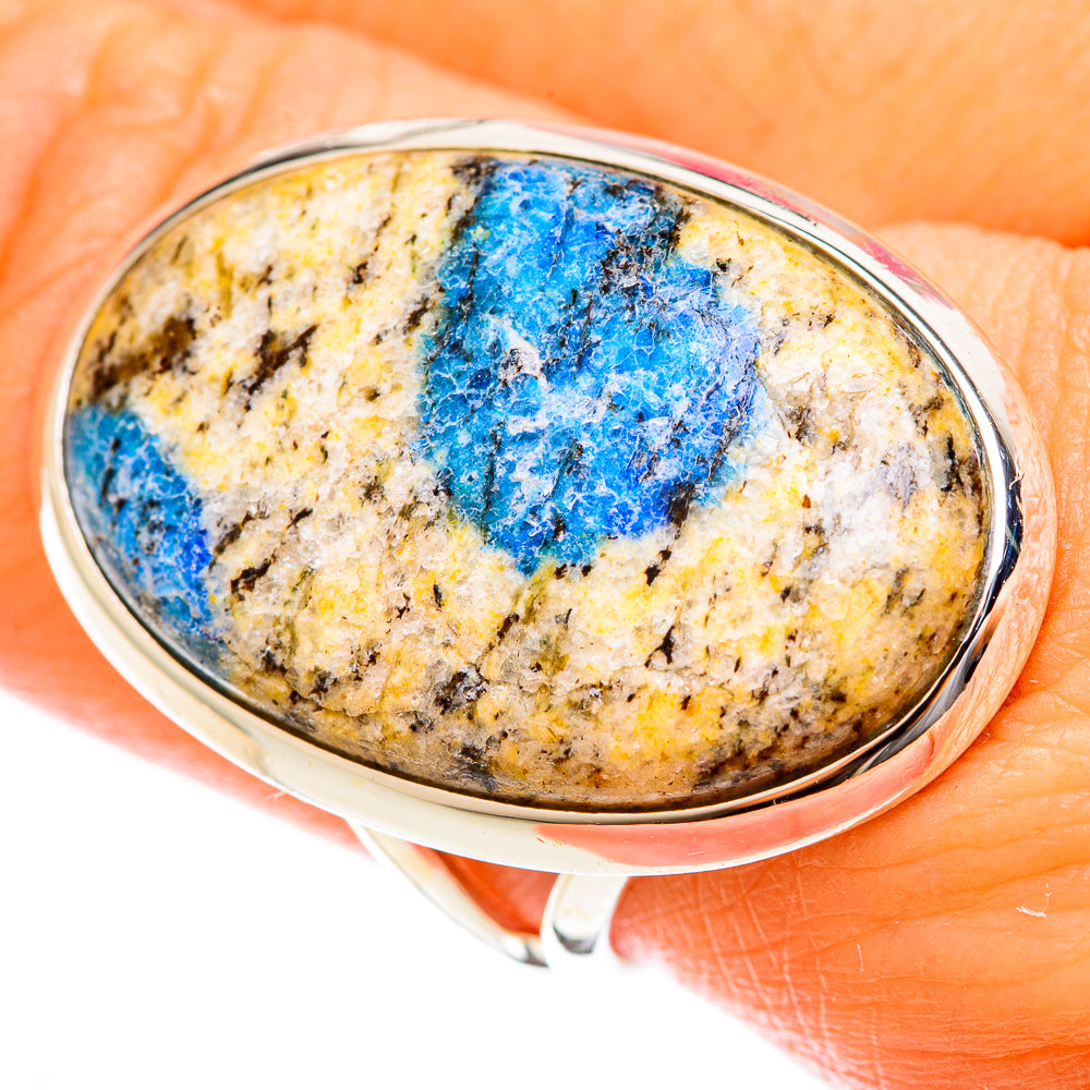 K2 Blue Azurite Rings handcrafted by Anasilvercos - RING122468