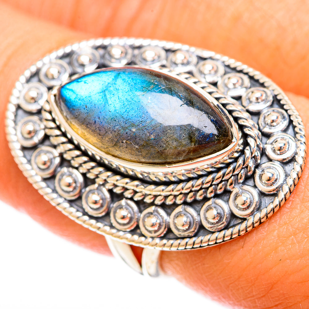 Labradorite Rings handcrafted by Anasilvercos - RING122474