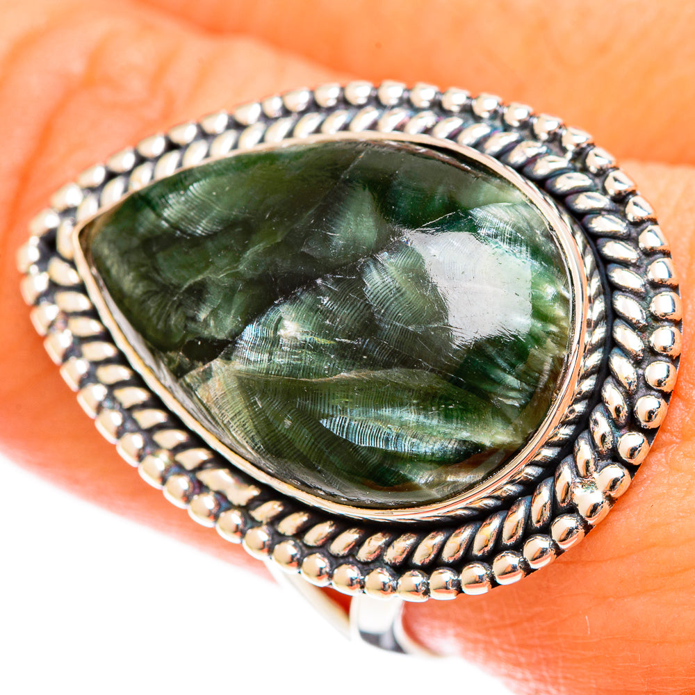Seraphinite Rings handcrafted by Anasilvercos - RING122479
