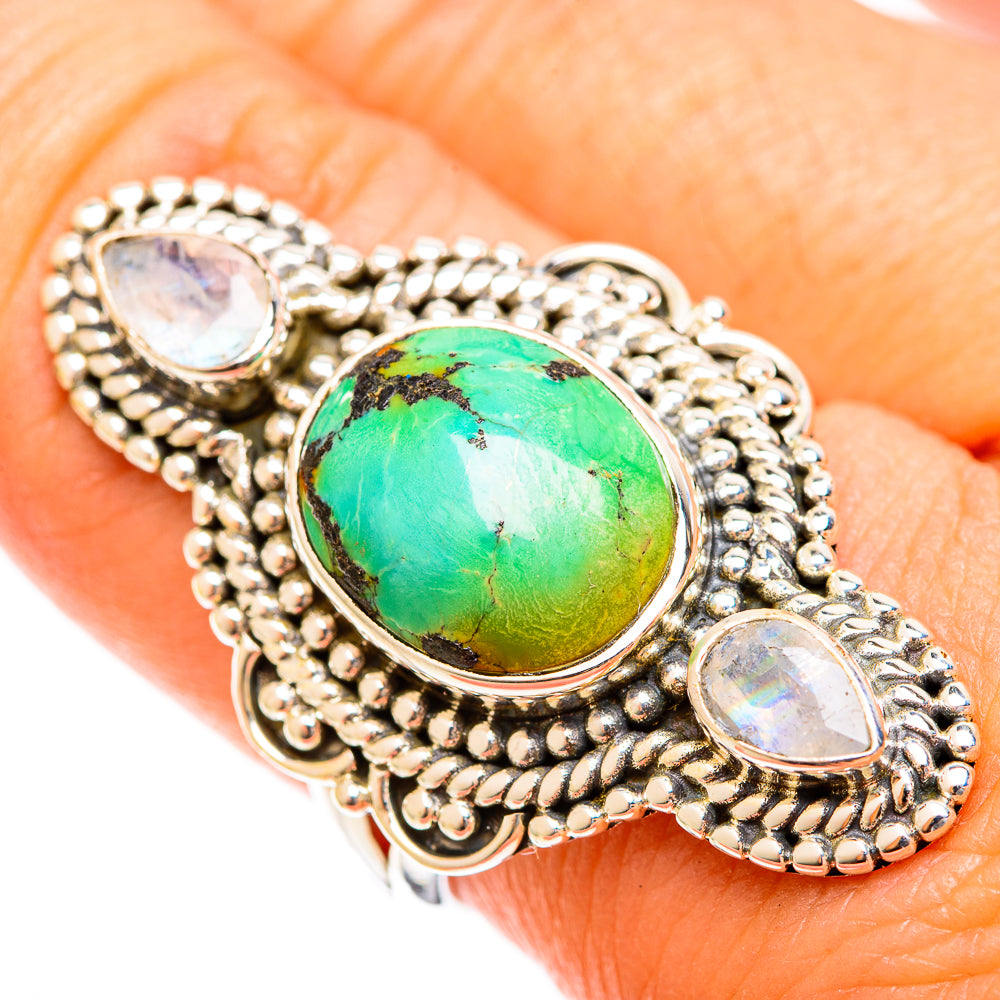 Tibetan Turquoise Rings handcrafted by Anasilvercos - RING122484