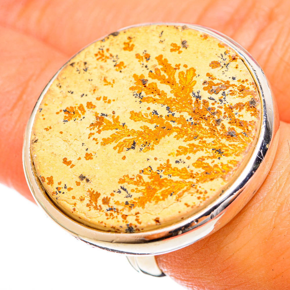 Germany Psilomelane Dendrite Rings handcrafted by Anasilvercos - RING122485