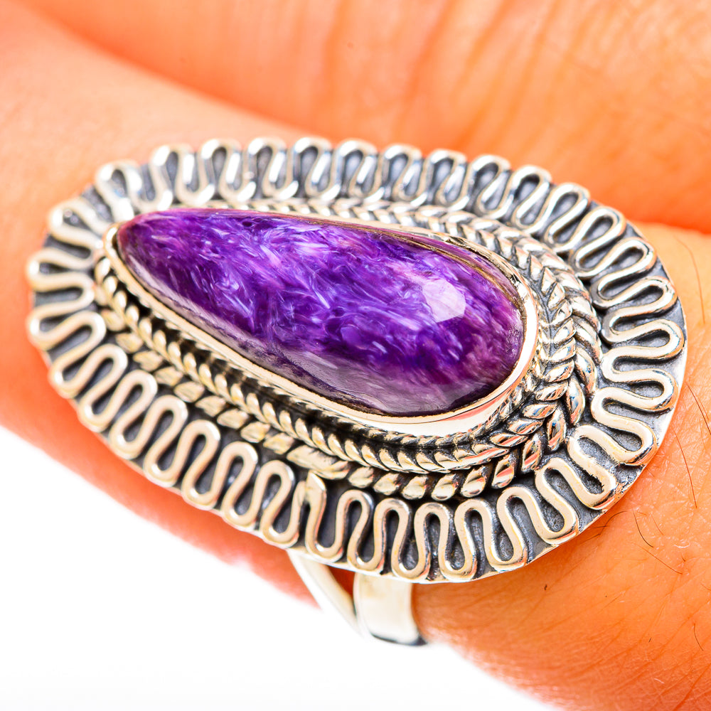 Charoite Rings handcrafted by Anasilvercos - RING122489