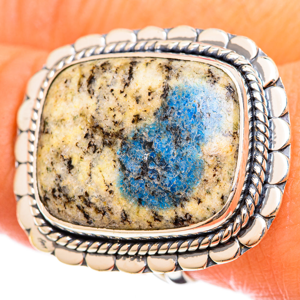 K2 Blue Azurite Rings handcrafted by Anasilvercos - RING122503