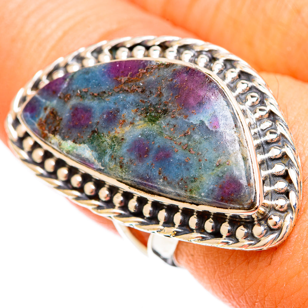 Ruby Fuchsite Rings handcrafted by Anasilvercos - RING122505