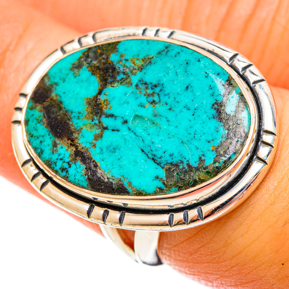Tibetan Turquoise Rings handcrafted by Anasilvercos - RING122508