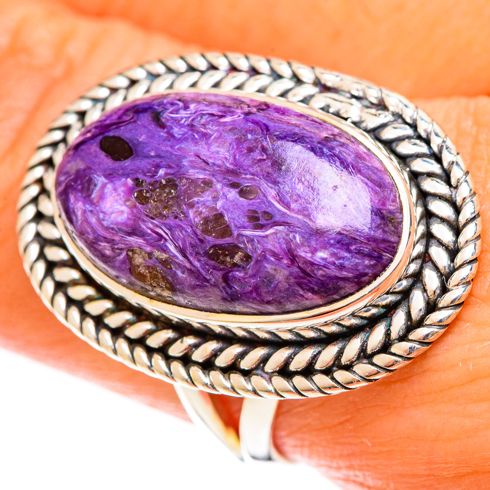 Charoite Rings handcrafted by Anasilvercos - RING122524
