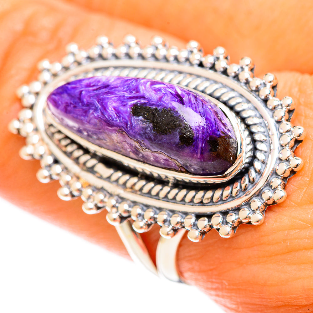 Charoite Rings handcrafted by Anasilvercos - RING122526
