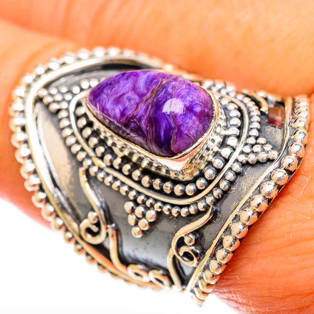 Charoite Rings handcrafted by Anasilvercos - RING122527