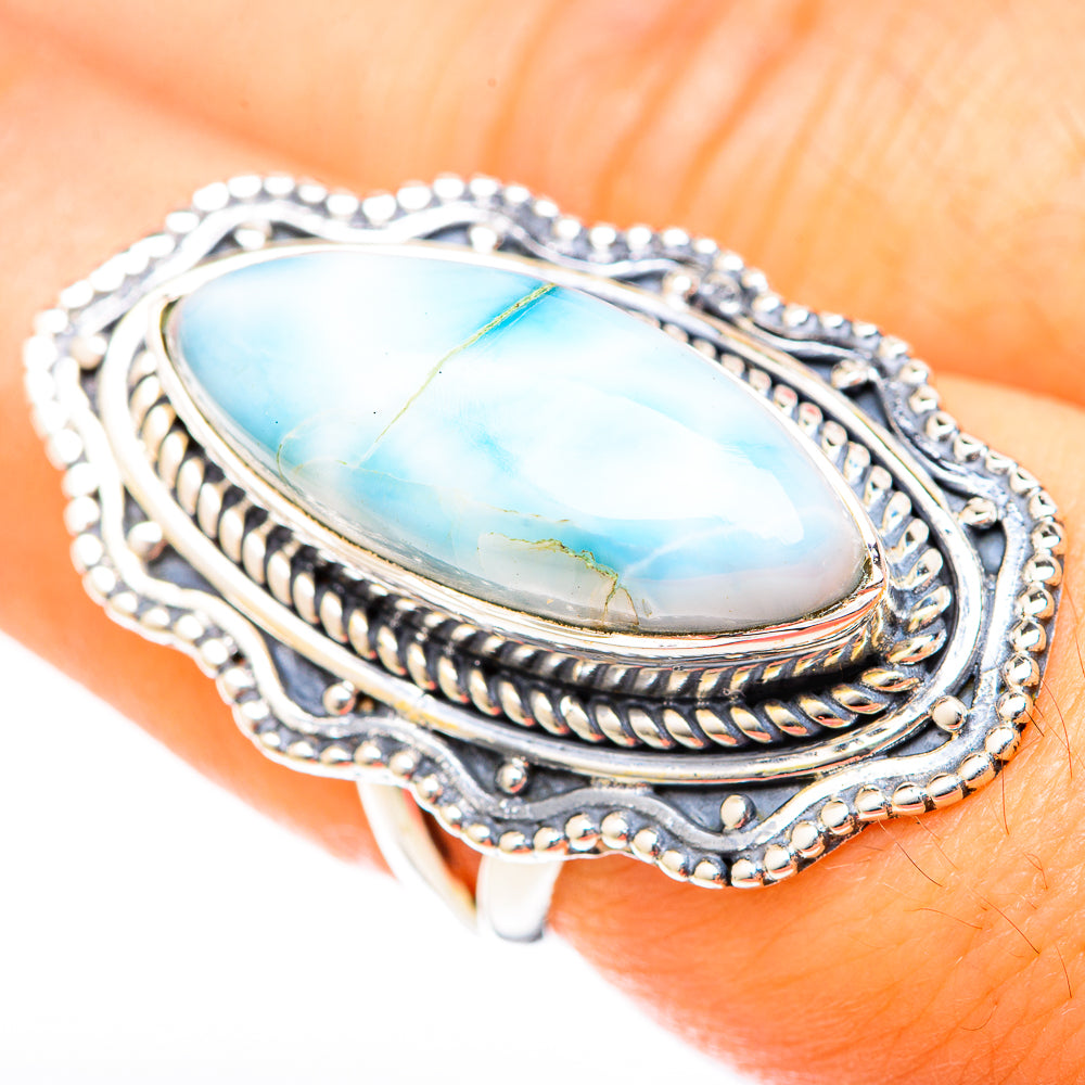 Larimar Rings handcrafted by Anasilvercos - RING122539