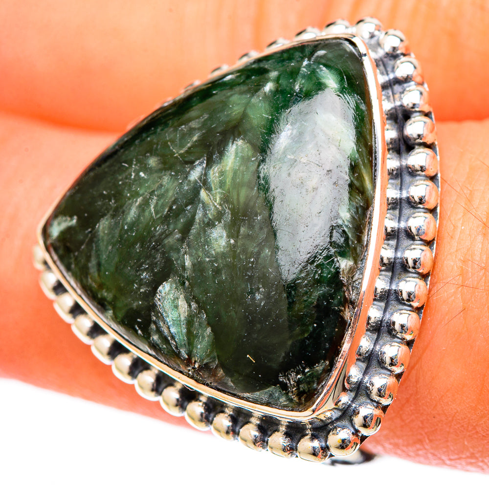 Seraphinite Rings handcrafted by Anasilvercos - RING122540
