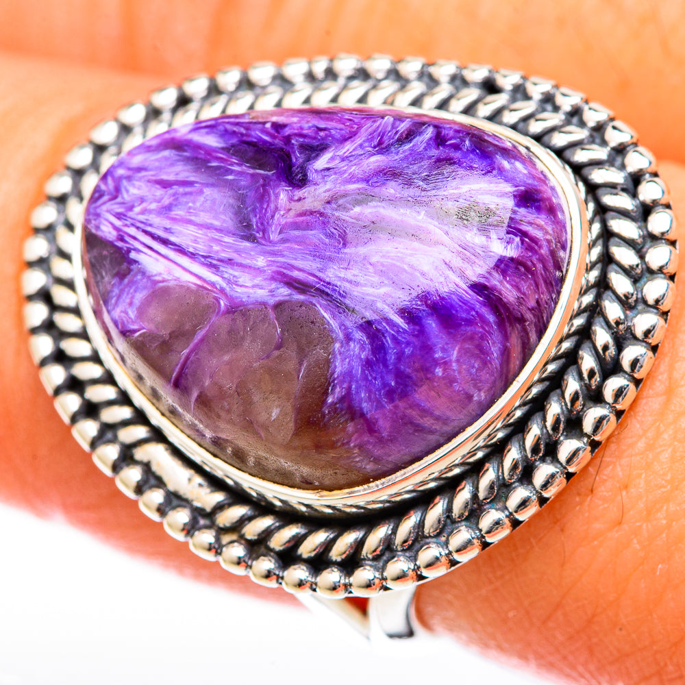 Charoite Rings handcrafted by Anasilvercos - RING122548