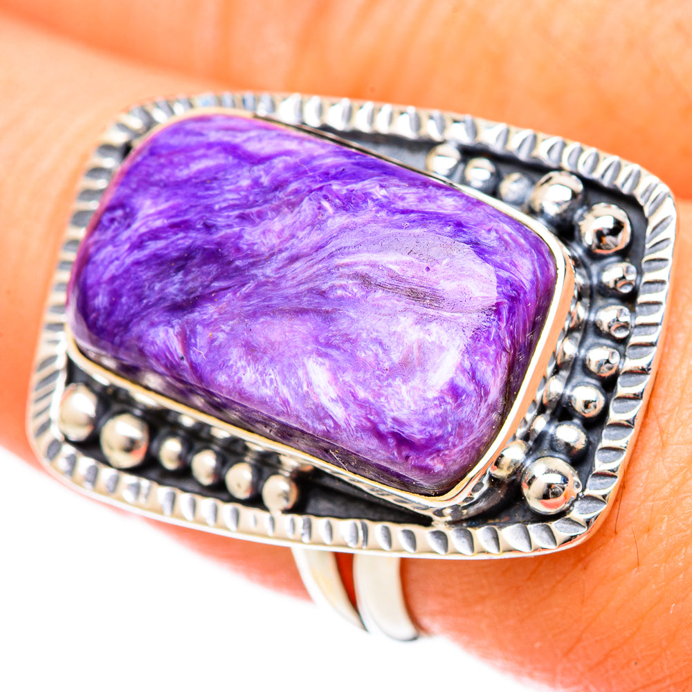 Charoite Rings handcrafted by Anasilvercos - RING122550