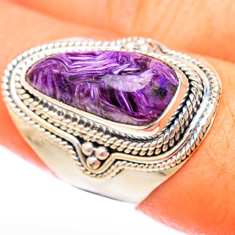 Charoite Rings handcrafted by Anasilvercos - RING122552