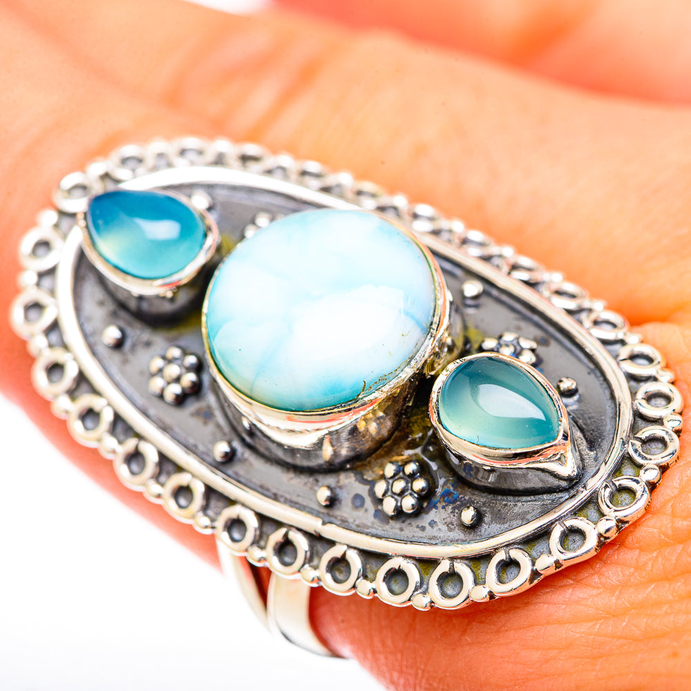 Larimar Rings handcrafted by Anasilvercos - RING122558
