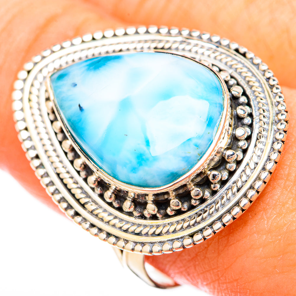 Larimar Rings handcrafted by Anasilvercos - RING122559