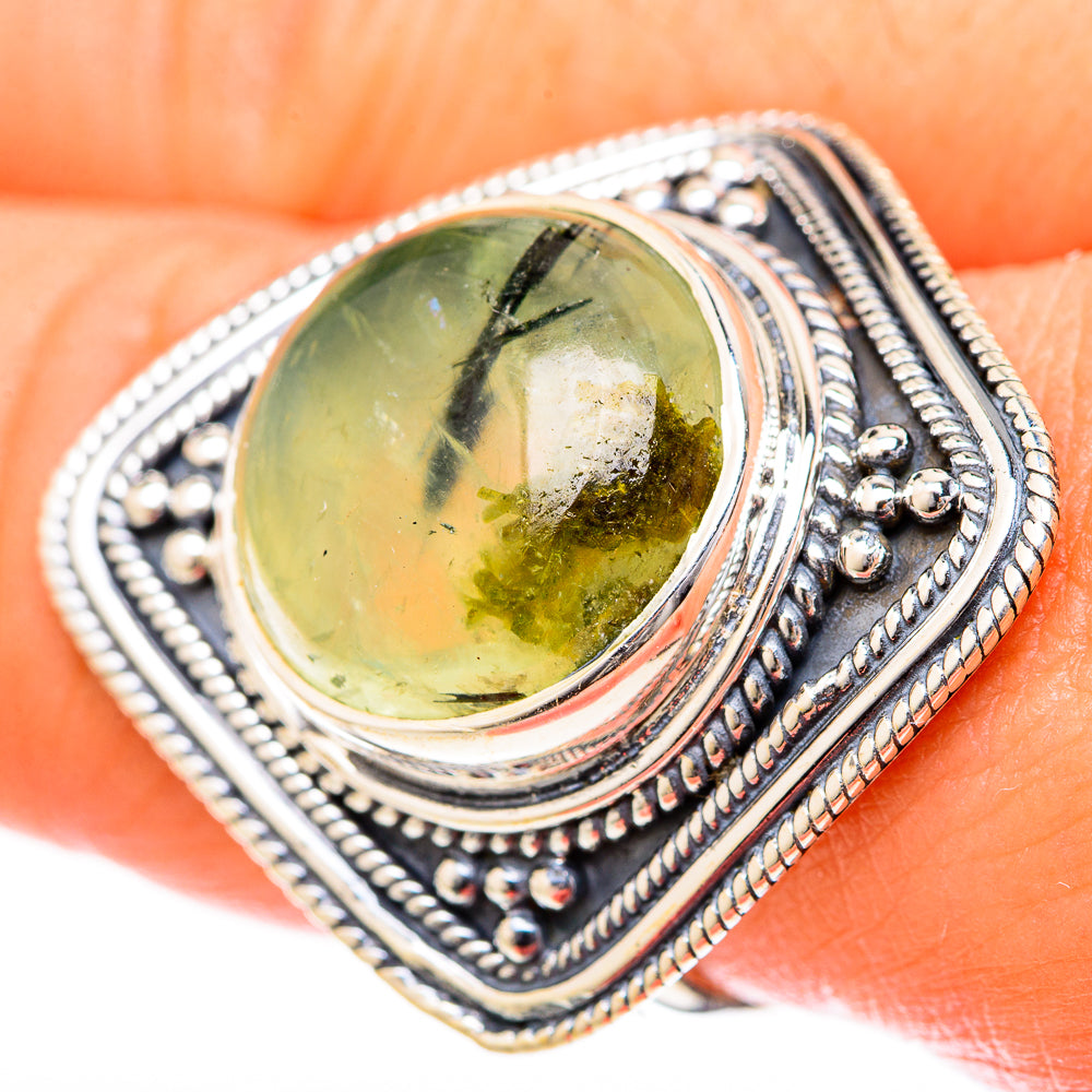 Prehnite Rings handcrafted by Anasilvercos - RING122561