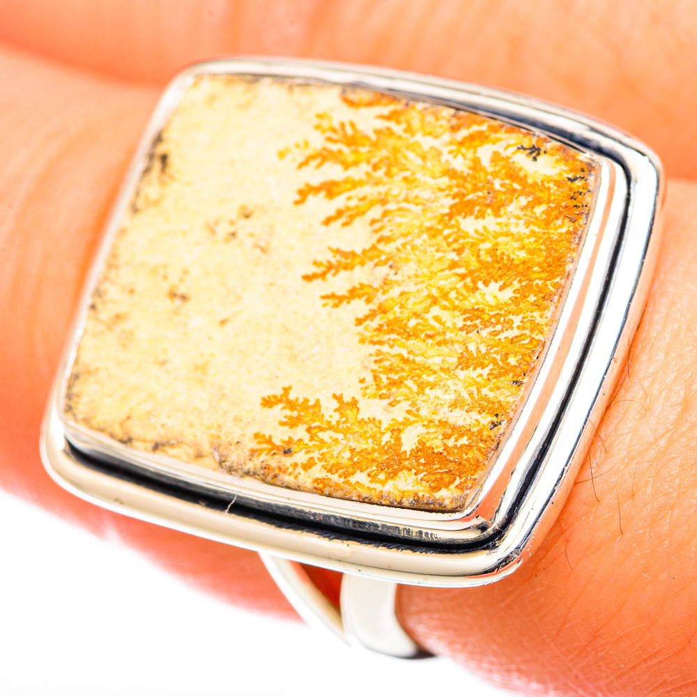 Germany Psilomelane Dendrite Rings handcrafted by Anasilvercos - RING122567