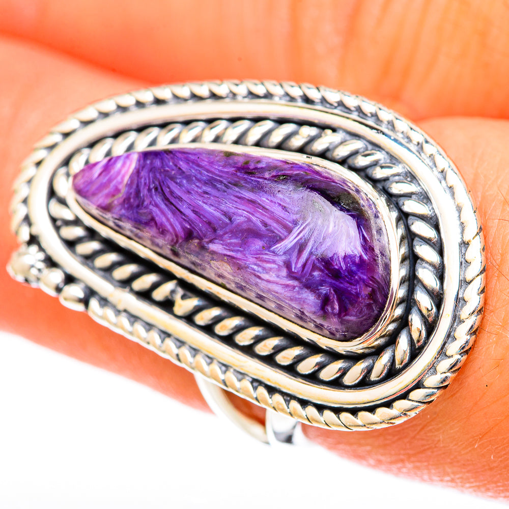 Charoite Rings handcrafted by Anasilvercos - RING122571
