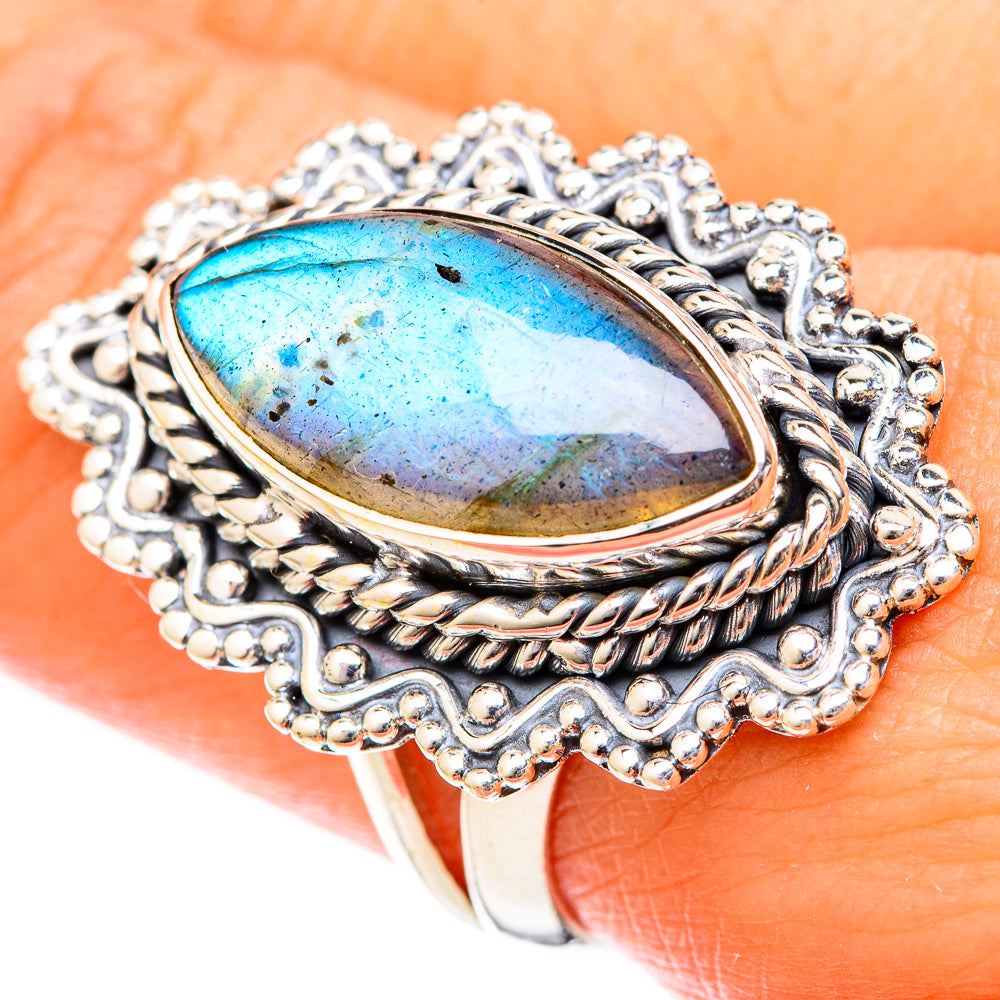 Labradorite Rings handcrafted by Anasilvercos - RING122578