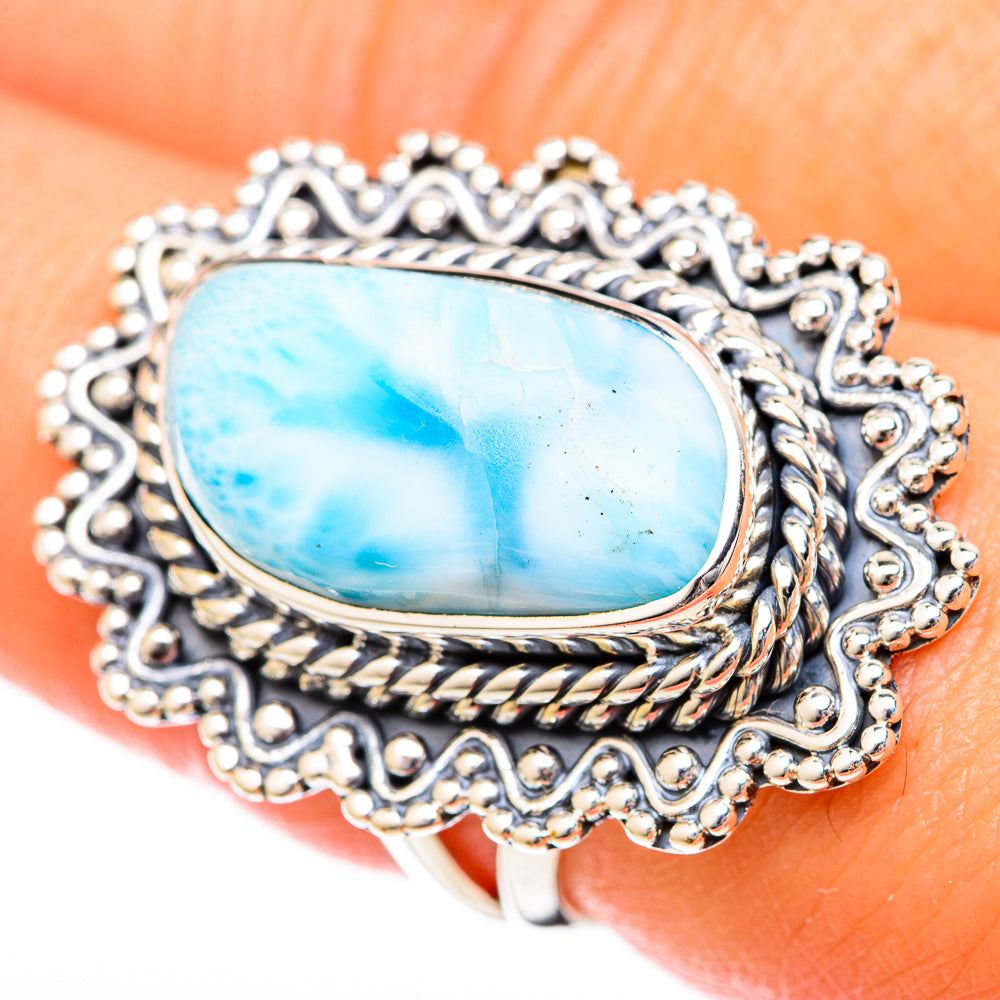 Larimar Rings handcrafted by Anasilvercos - RING122580