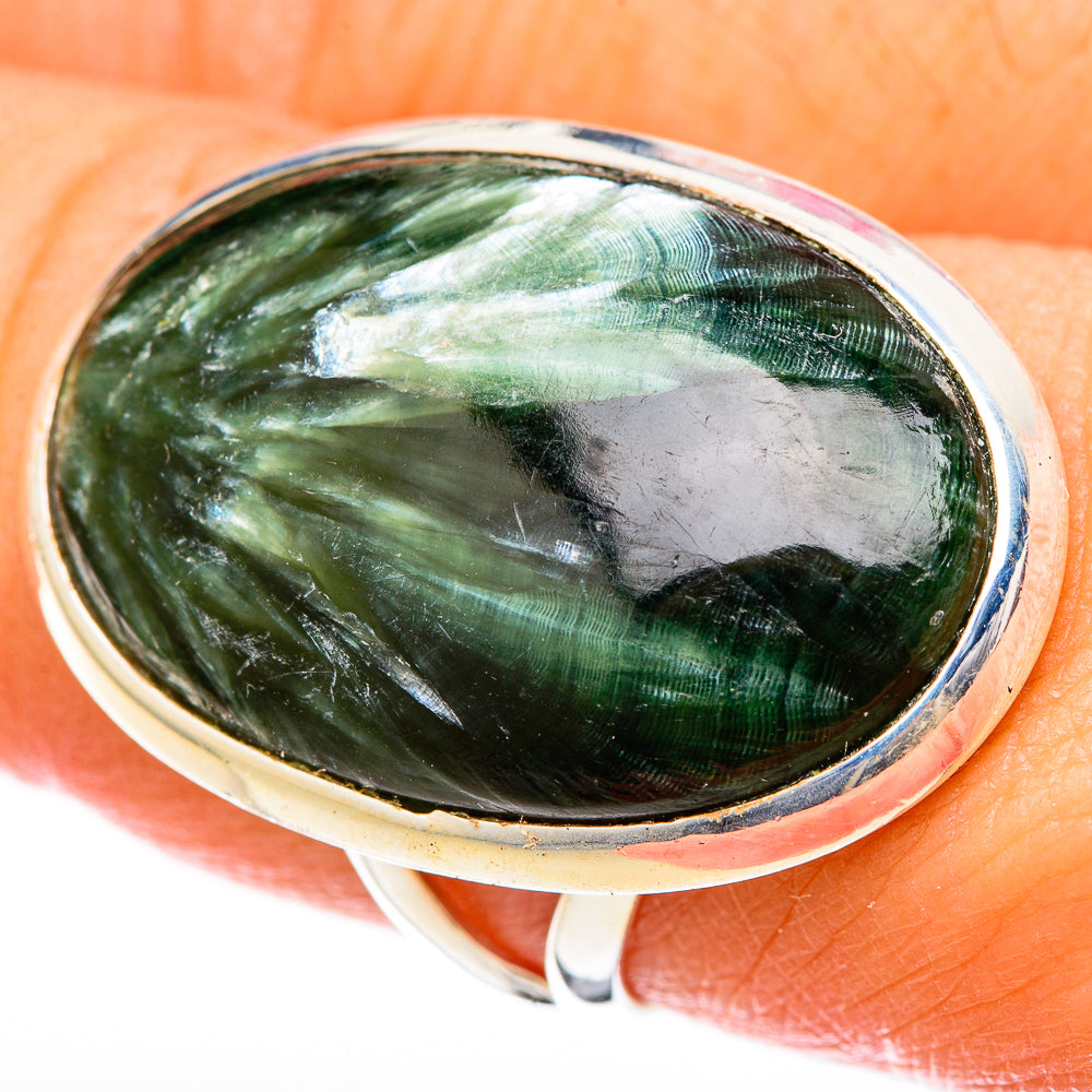 Seraphinite Rings handcrafted by Anasilvercos - RING122582