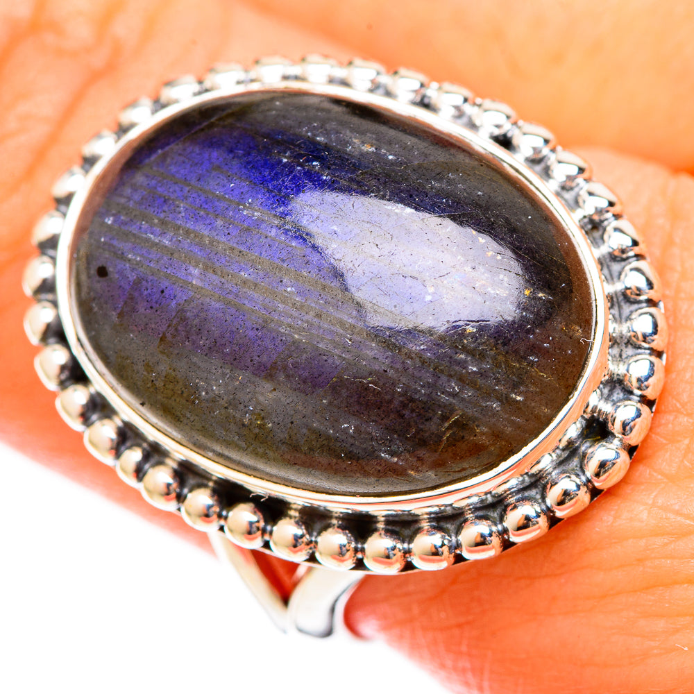 Labradorite Rings handcrafted by Anasilvercos - RING122600